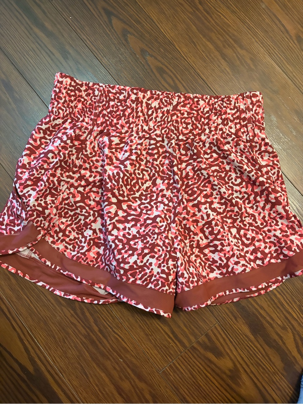 Women's Athleta Red & Pink animal Printed athletic Shorts